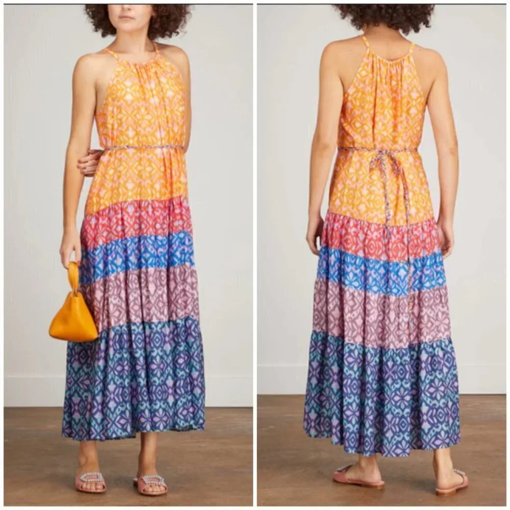 💕XIRENA💕 Viv Dress ~ Fiesta Multi-Color-Block Print XL NWT - Picture 7 of 16